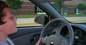 behind the wheel
